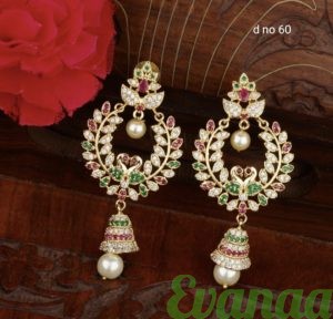 Trendy Chandbalis Stone Earring