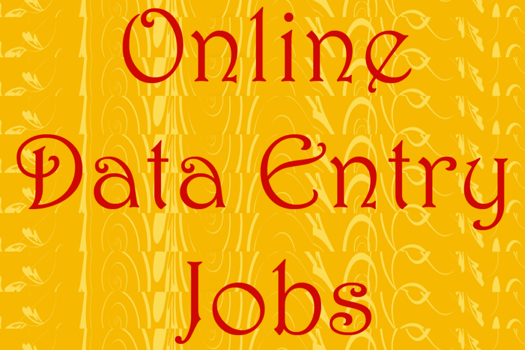 Online Data Entry jobs