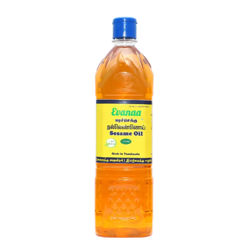 Evanaa Wood Pressed Sesame Oil (மர செக்கு நல்லெண்ணெய் ) - 1 Litre
