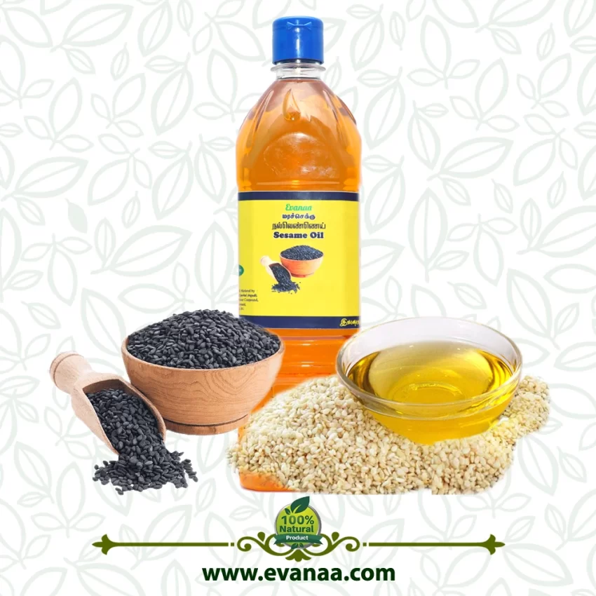 Evanaa Wood Pressed Sesame Oil (மர செக்கு நல்லெண்ணெய் ) - 1 Litre