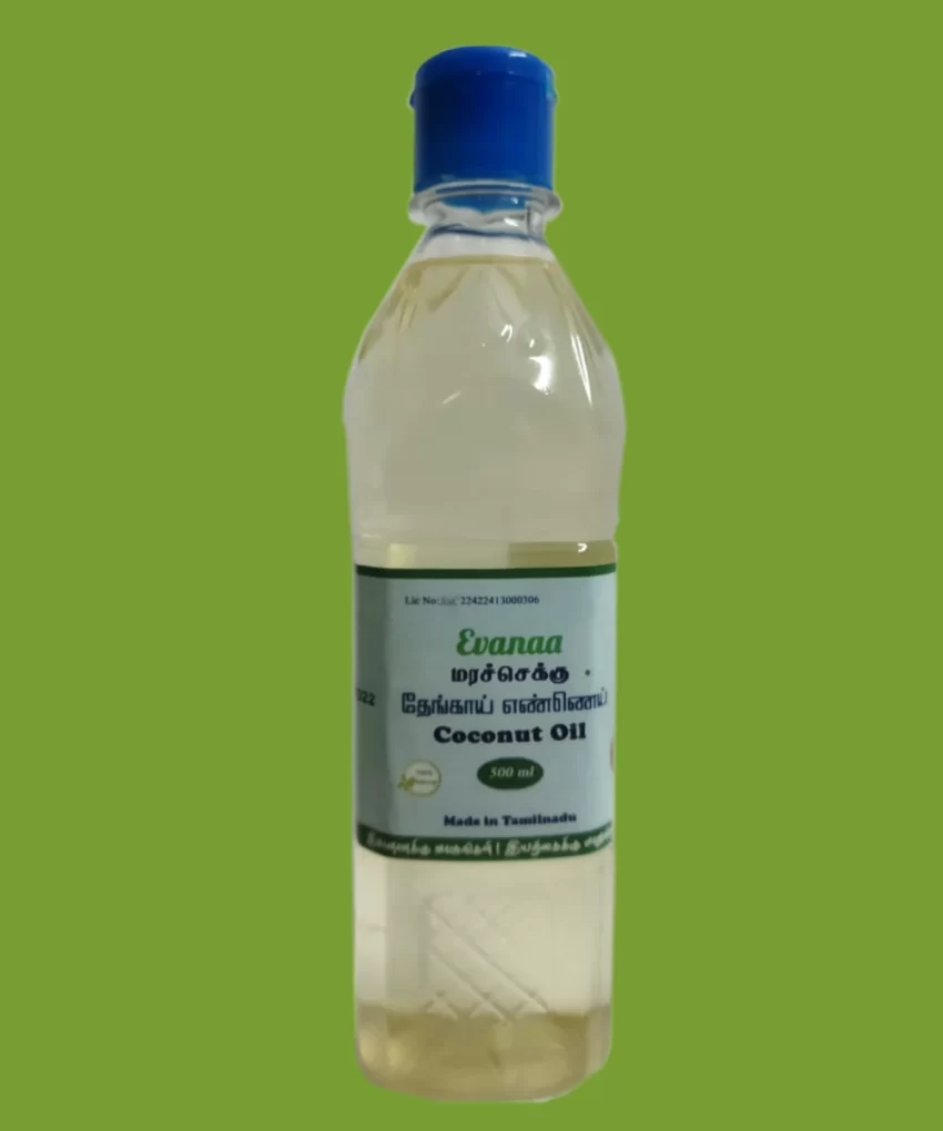 500 ml-Evanaa Wood Pressed Coconut Oil (மர செக்கு தேங்காய் எண்ணெய் )