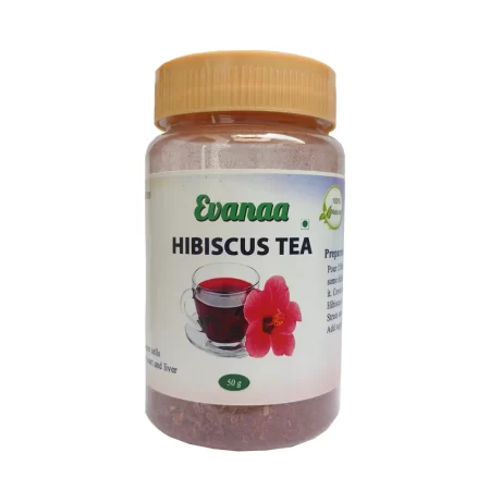 Evanaa Hibiscus Flower Herbal Tea (50 Grams ) | Caffeine Free Tea | 100% Dried Natural Hibiscus Flower Herbal Tea | Weight management Tea | Rich in Vitamin C